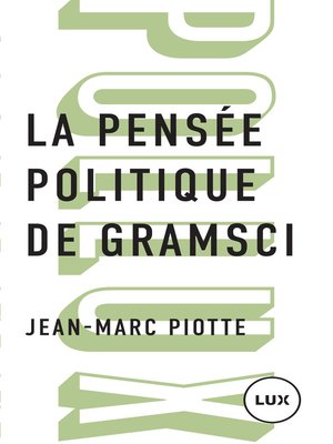cover image of La pensée politique de Gramsci